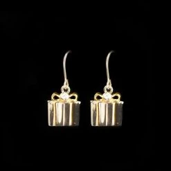3WISHES Metal Gift Box Earrings