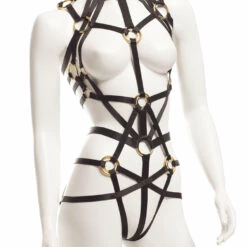 Raveware Dom Strappy Teddy With O Ring Detail Lingerie