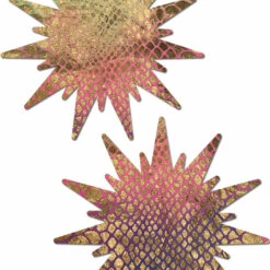 Pastease Gold Snake Print Tie-Dye Sunburst Pasties