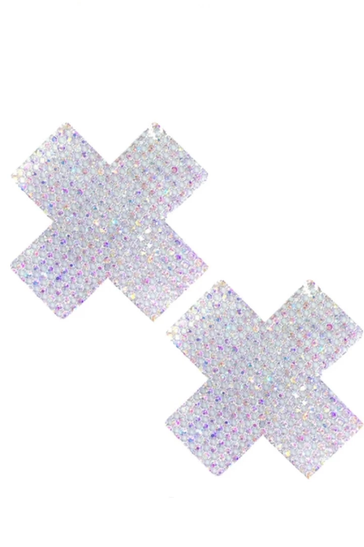 NevaNude Super Bling Rhinestone Double X Pasties 2 NevaNude Super Bling Rhinestone Double X Pasties