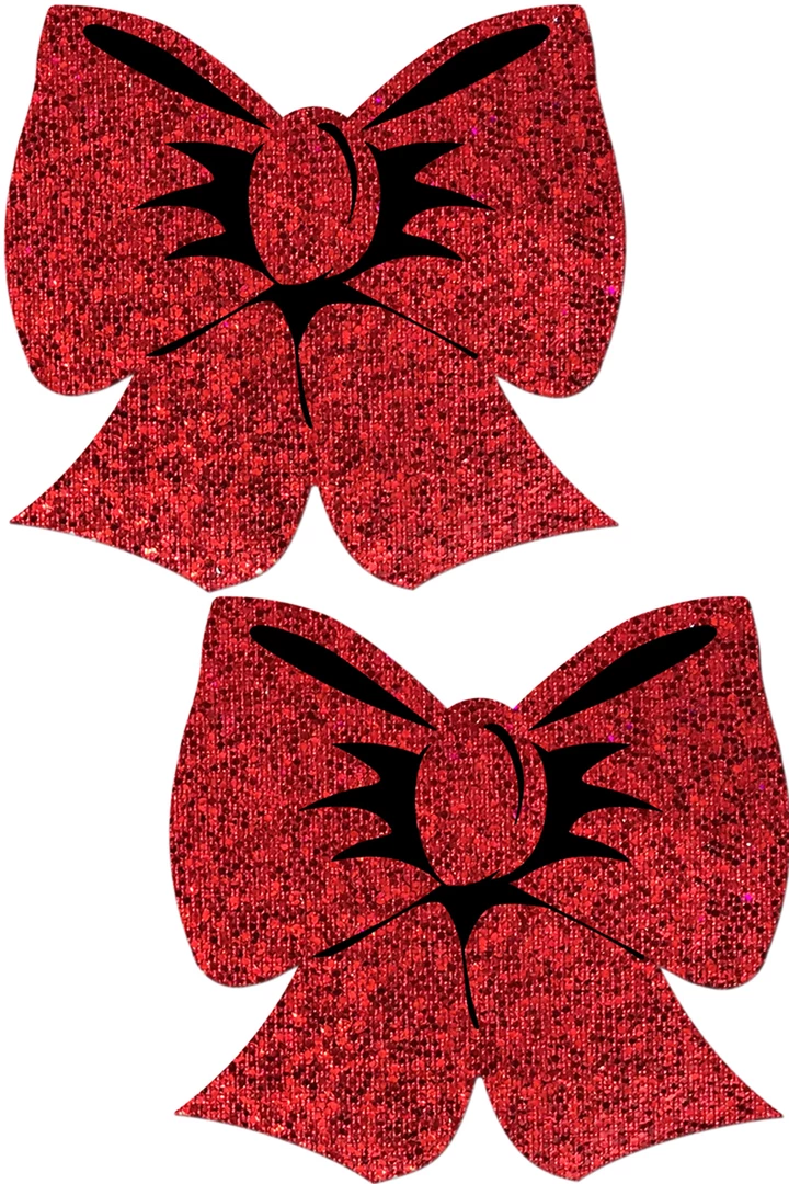 Pastease Holographic Red Bow Pasties 1 Pastease Holographic Red Bow Pasties