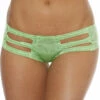 BodyShotz Green Sparkle Rave Micro Shorts