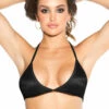 BodyShotz Black Halter Triangle Top
