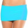 BodyShotz Bottoms Turquoise Rhinestone Scrunch Mini Skirt
