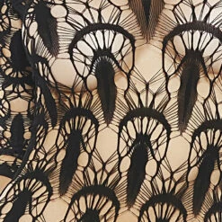 Popsi Feathered Black Bodystocking Dress