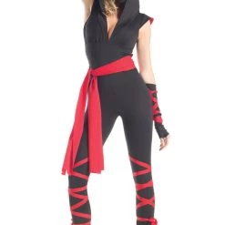 Be Wicked Women's Red Ninja Costume 8 Be Wicked Women's Red Ninja Costume