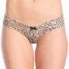 Be Wicked Leopard Print Crotchless Lace Thong