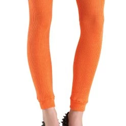 Be Wicked Hosiery Orange Acrylic Thigh High Leg Warmers