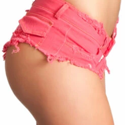 Be Wicked Bottoms Cutoff Hot Pink Denim Booty Shorts