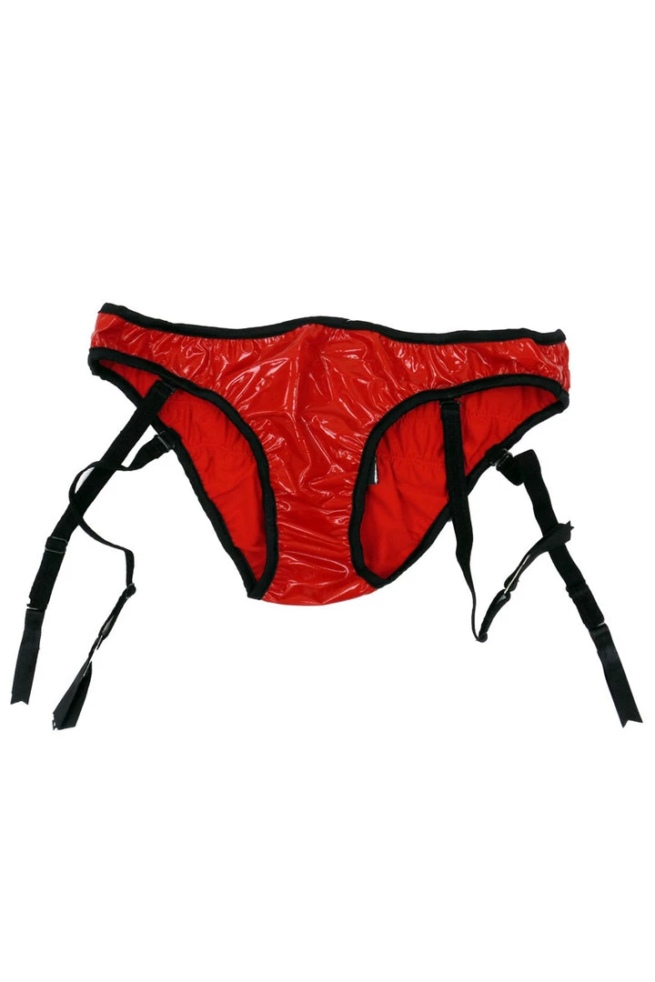 Coquette Vinyl Garter Panty Lingerie 2 Coquette Vinyl Garter Panty Lingerie