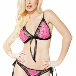 Coquette Contrast Lace Bra And Panty Bra Sets