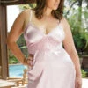 Coquette Plus Size Blush Satin Chemise