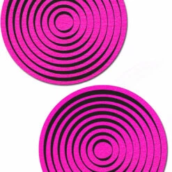 Pastease UV Reactive Neon Pink Spiral Nipple Pasties