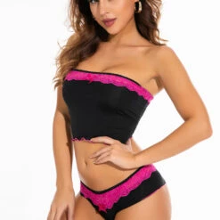 Coquette Lingerie Mesh Tube Top And Shorts 8 Coquette Lingerie Mesh Tube Top And Shorts