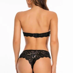 Coquette Lingerie Strapless Bralette And Panty