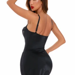 Coquette Black And Contrast Lace Cup Chemise Lingerie