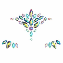 NevaNude Music Festival Wear Aphrodite Green Festival Face Jewels