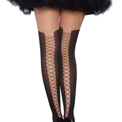 Dreamgirl Faux Laceup Boot Pantyhose Hosiery
