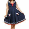 Dreamgirl Plus Costumes Plus Size All Aboard Sailor Costume