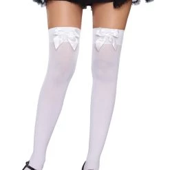 Dreamgirl Bow Top Opaque Stockings 12 Dreamgirl Bow Top Opaque Stockings