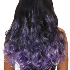 Dreamgirl Long Curly Purple Ombre Hair Extensions