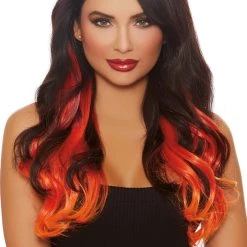 Dreamgirl Accessories Long Wavy Flame Hair Extensions
