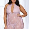 Dreamgirl Plus Size Lace Toga Chemise