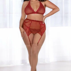 Dreamgirl Plus Size Red Halter Bra And Skirt 6 Dreamgirl Plus Size Red Halter Bra And Skirt
