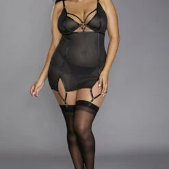Dreamgirl Plus Size Lingerie Plus Size Fishnet Cage Chemise
