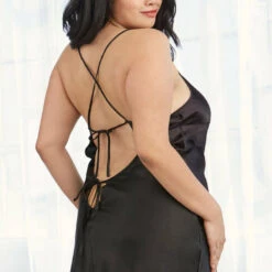 Dreamgirl Plus Size Simple Satin Robe And Chemise Plus Size Lingerie 36 Dreamgirl Plus Size Simple Satin Robe And Chemise Plus Size Lingerie