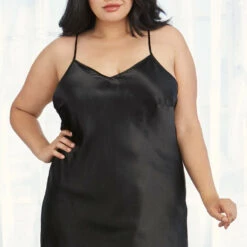 Dreamgirl Plus Size Simple Satin Robe And Chemise Plus Size Lingerie 38 Dreamgirl Plus Size Simple Satin Robe And Chemise Plus Size Lingerie