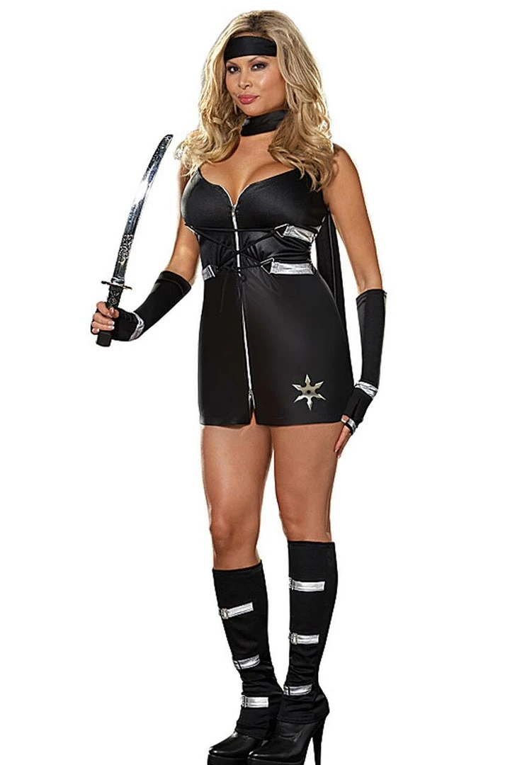 Dreamgirl Sexy Curvy Ninja Star Costume 3 Dreamgirl Sexy Curvy Ninja Star Costume