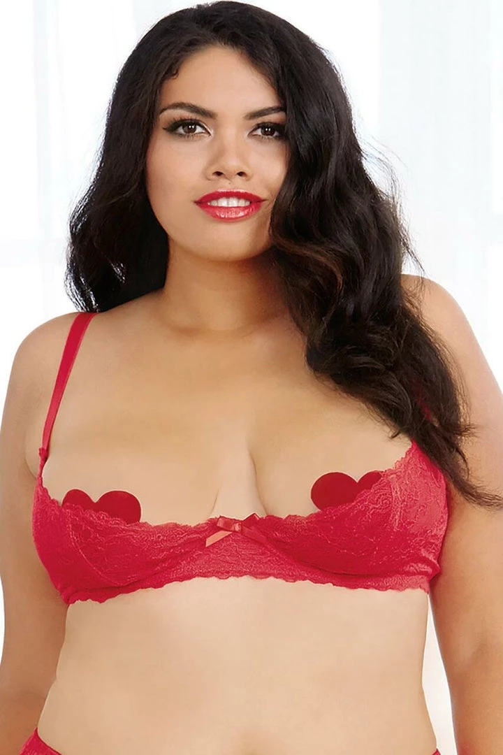 Dreamgirl Plus Size Lace Shelf Bra 2 Dreamgirl Plus Size Lace Shelf Bra