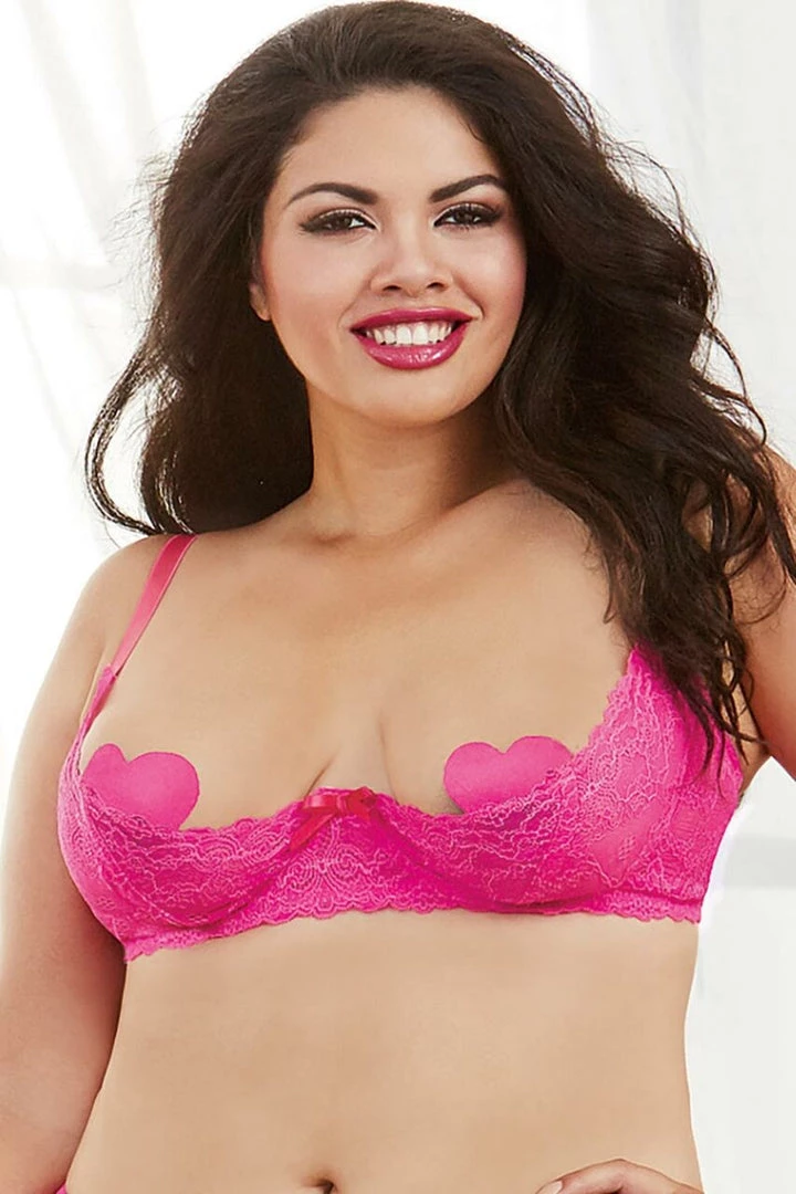 Dreamgirl Plus Size Lace Shelf Bra 10 Dreamgirl Plus Size Lace Shelf Bra