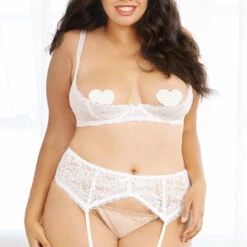 Dreamgirl Plus Size Lace Shelf Bra 32 Dreamgirl Plus Size Lace Shelf Bra