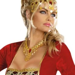 Dreamgirl Accessories Gold And Rubies Headpiece