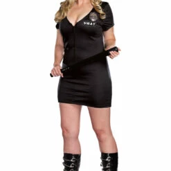 Dreamgirl Plus Costumes Plus Size SWAT Police Costume
