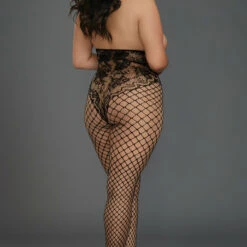 Dreamgirl Plus Size Cupless Lace Bodystocking