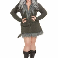 Dreamgirl Plus Size Cozy Wolf Costume