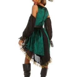 Dreamgirl Sexy Halloween Costumes Emerald Pirate Costume
