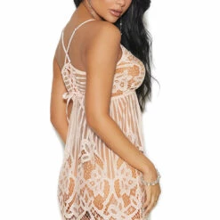 Elegant Moments Plus Size Blush Lace Chemise