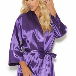 Elegant Moments Sexy Satin Robe 19 Elegant Moments Sexy Satin Robe