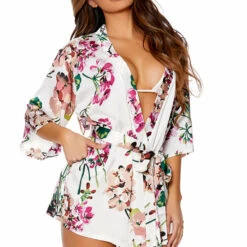 Elegant Moments Lingerie Femme Floral Robe
