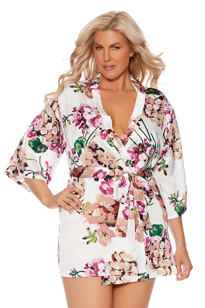 Elegant Moments Plus Size Femme Floral Robe 1 Elegant Moments Plus Size Femme Floral Robe