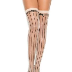Elegant Moments Pinstripe Stockings Hosiery 5 Elegant Moments Pinstripe Stockings Hosiery