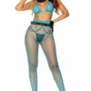 Elegant Moments Turquoise Net Bra Set Lingerie