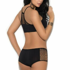 Elegant Moments Black Seamless Bralette Set