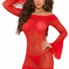 Elegant Moments Sheer Off The Shoulder Lingerie Dress