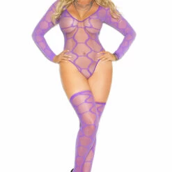 Elegant Moments Plus Size Purple Hex Teddy 5 Elegant Moments Plus Size Purple Hex Teddy