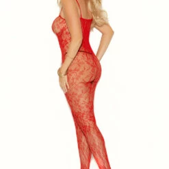 Elegant Moments Plus Size Rose Lace Bodystocking